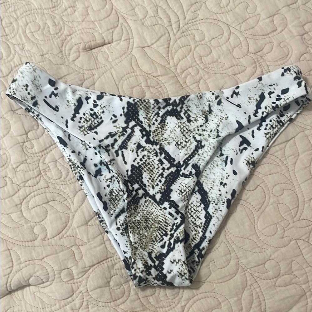 Snakeskin Print Bikini Bottom